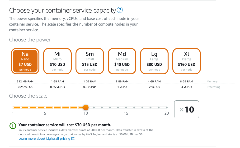 Containers Fee