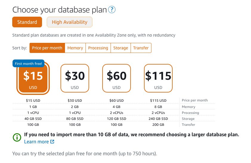 Database Fee