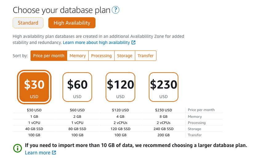 Database Fee HA