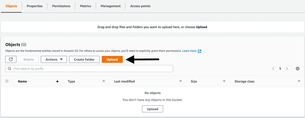 Amazon S3 Object upload