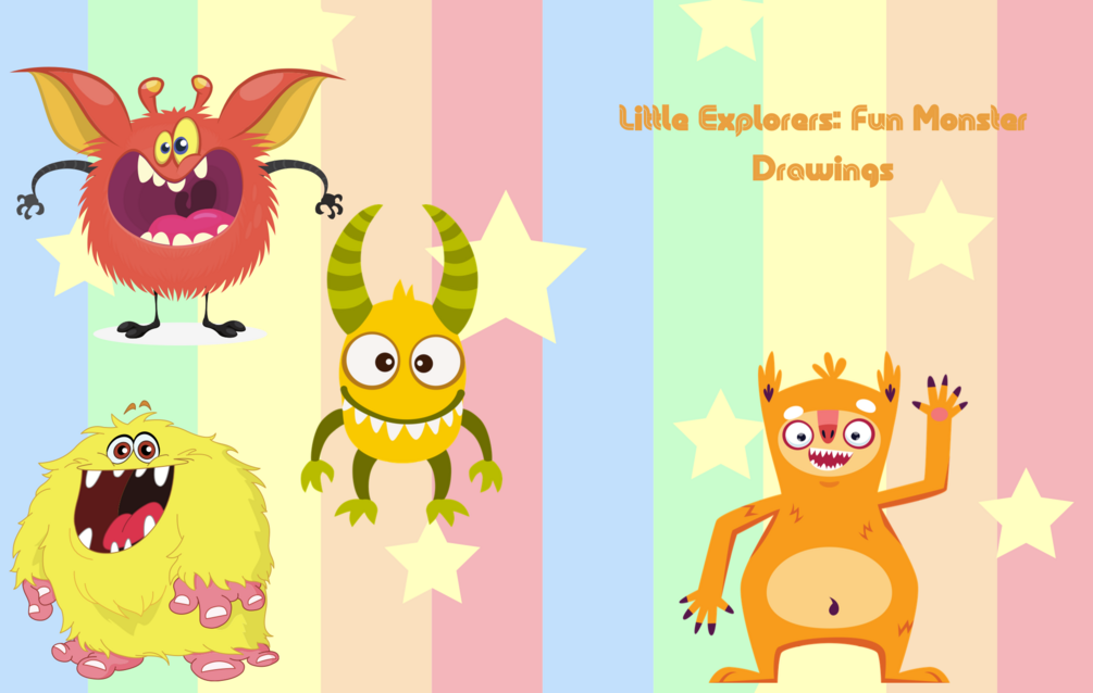 Little Explorers Monster Drawing & Coloring Book: Creative Fun for Kids