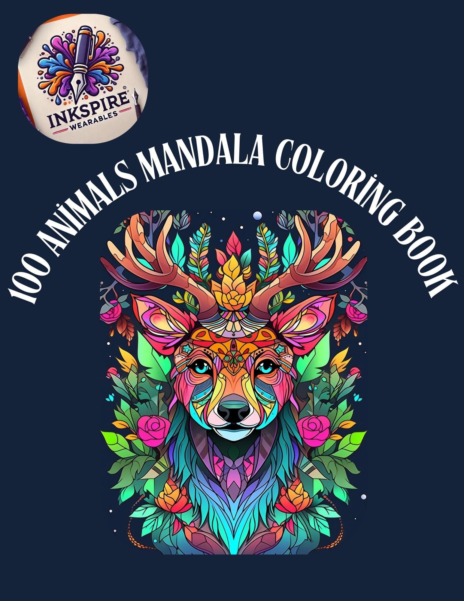 100 Animal Mandala Coloring Book: Relaxing Printable Pages for Adults & Teens